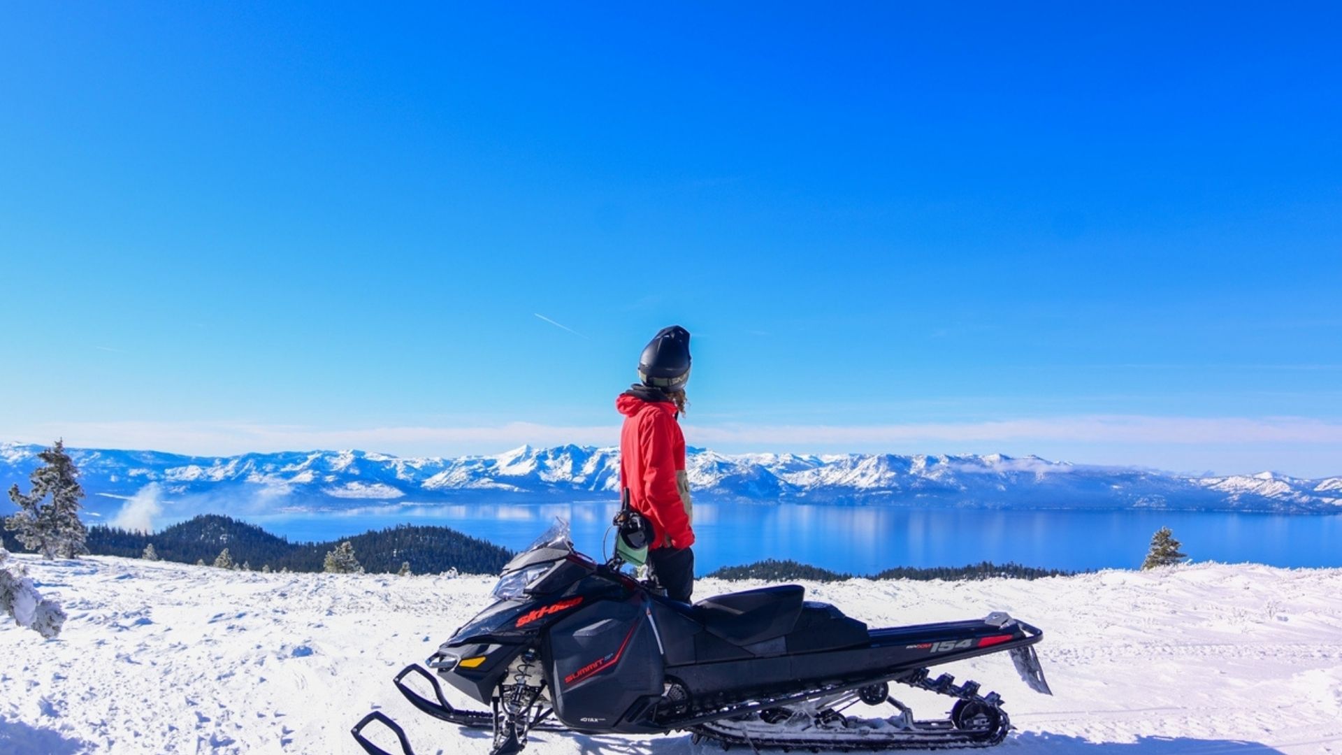 Mountains and person standing